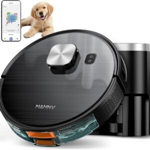 MAMNV Robot Vacuum and Mop, 11500 Pa Suction, 3-in-1 Robotic Vacuum with Smart LiDAR Navigation, 90 Day Self-Emptying,160 Min Runtime,App/Alexa/Voice Control, Ideal for Pet Hair, Carpet & Hard Floor