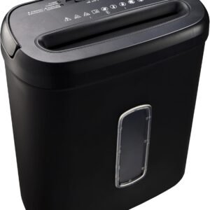 Amazon Basics 8-Sheet High Security Cross Cut Paper and Credit Card Shredder with P-4 Security, Auto Shut-off, Black