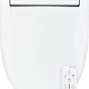 Brondell Swash SE600 Bidet Toilet Seat, Fits Elongated Toilets, White - Oscillating Stainless-Steel Nozzle, Warm Air Dryer, Ambient Nightlight