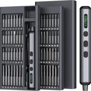 Mini Electric Screwdriver, 3.7V Precision Screwdriver Set Cordless Screwdriver Rechargeable 72 In 1 Magnetic Bit Repair Tech Tool Kit for Electronics Computer Phone Laptop Camera RC Car Watch Glasses