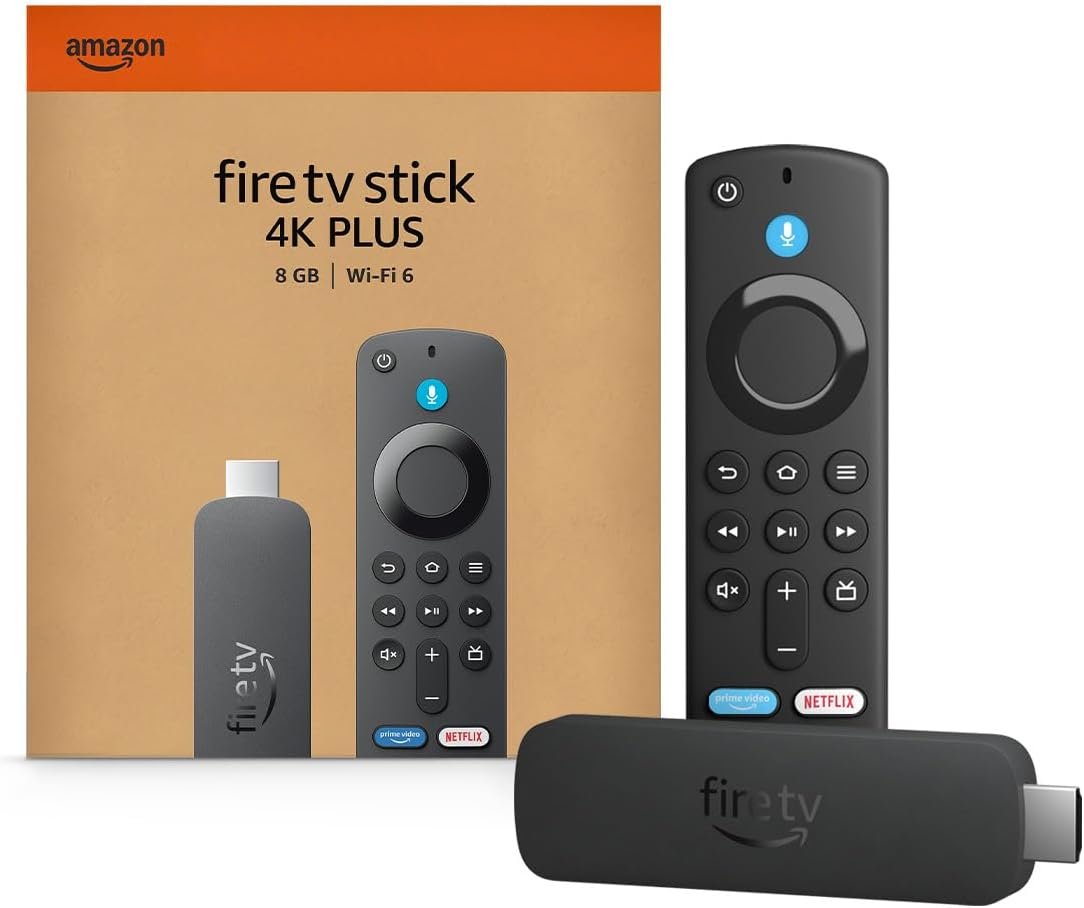Amazon Fire TV Stick 4K Plus (newest model) with AI-powered Fire TV Search, Wi-Fi 6, stream over 1.8 million movies and shows, free & live TV, find shows faster with Alexa+
