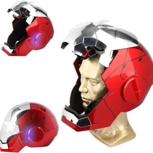 Iron-Man MK 5 Wearable Electronic Helmet: Voice & Remote Controlled, LED Eyes & Sound Effects, Perfect Super Hero Movie Prop and Figure for Adults Collectors- Ideal Gift for Halloween & Christmas