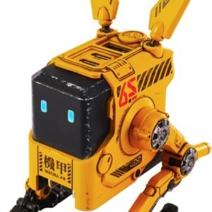 GravaStar 65W Charger, Alpha65 Robot Fast GaN Charger Block, 3-Port Fast Power Adapter, Foldable Compact for Travle, Used for iPhone, MacBook, iPad, Galaxy S23/S24, Steam Deck (65W, Yellow)