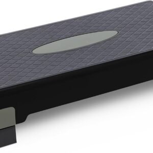 Amazon Basics Aerobic Exercise Step Platform, Adjustable Workout Stepper for Home Fitness, 27", Black/Grey