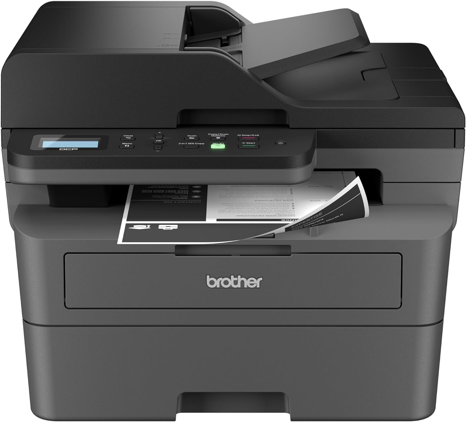 Brother DCP‑L2640DW Compact Wireless Monochrome Laser Printer | Print, Scan, Copy | Auto Duplex & Mobile Ready